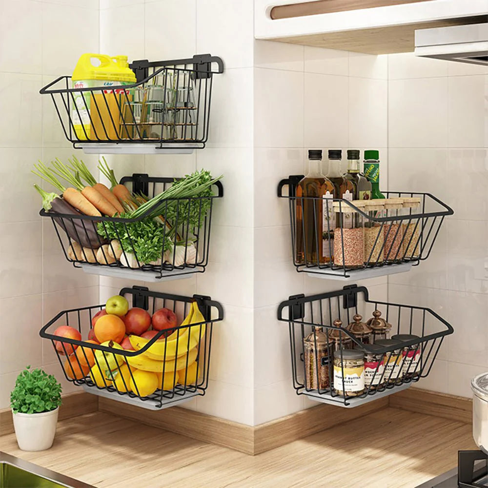 Orvelaro Wire Kitchen Storage Baskets – Set of 2