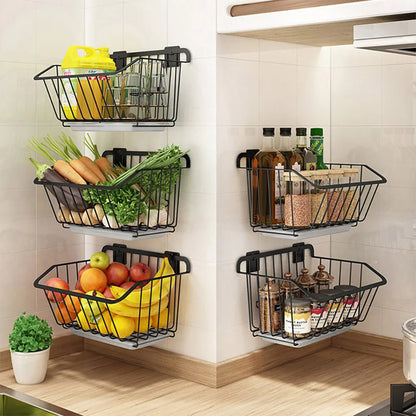 Orvelaro Wire Kitchen Storage Baskets – Set of 2