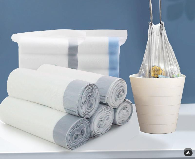 Orvelaro White Drawstring Kitchen & Bathroom Garbage Bags