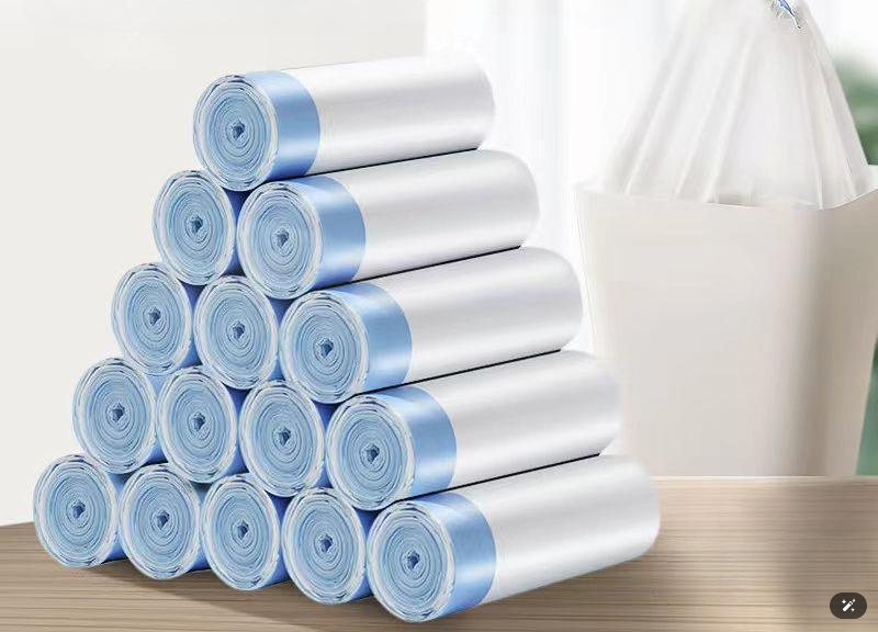 Orvelaro White Drawstring Kitchen & Bathroom Garbage Bags